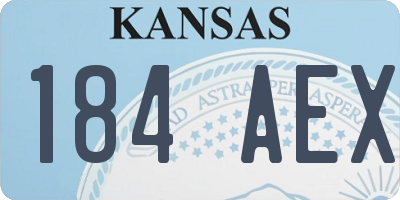 KS license plate 184AEX
