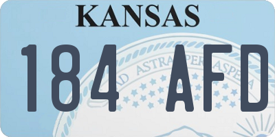 KS license plate 184AFD