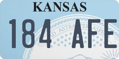 KS license plate 184AFE