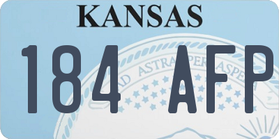 KS license plate 184AFP