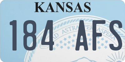 KS license plate 184AFS
