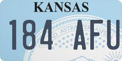 KS license plate 184AFU