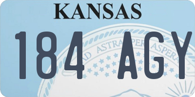 KS license plate 184AGY