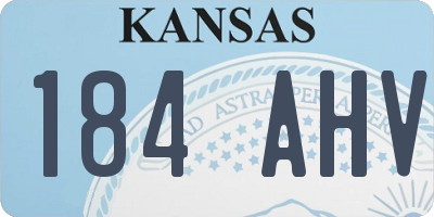 KS license plate 184AHV