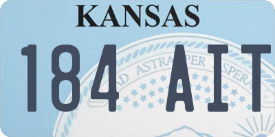 KS license plate 184AIT