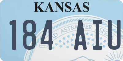 KS license plate 184AIU