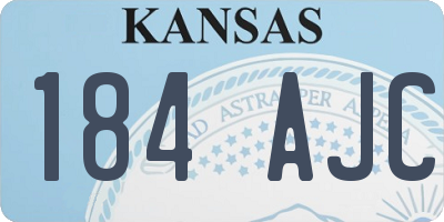 KS license plate 184AJC
