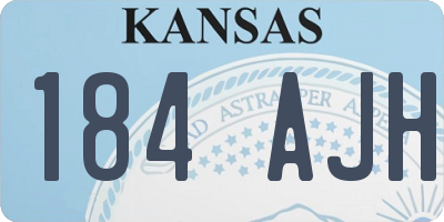 KS license plate 184AJH