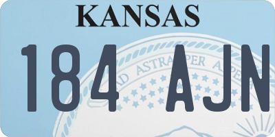 KS license plate 184AJN