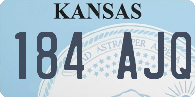 KS license plate 184AJQ
