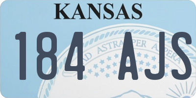 KS license plate 184AJS