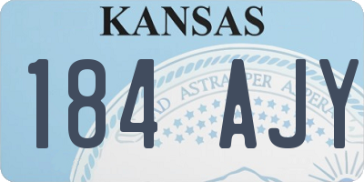 KS license plate 184AJY