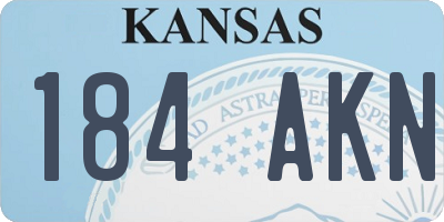 KS license plate 184AKN