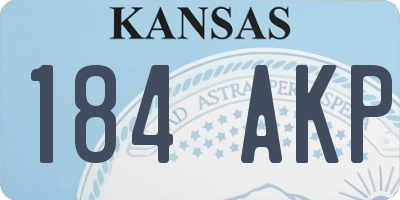 KS license plate 184AKP