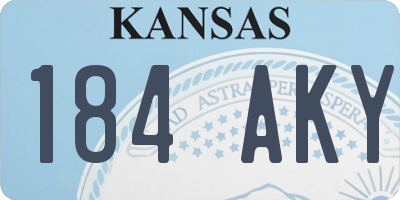 KS license plate 184AKY