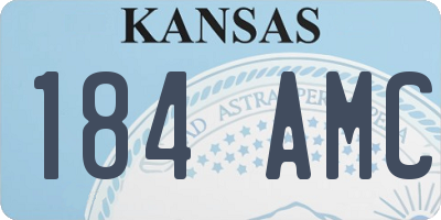 KS license plate 184AMC