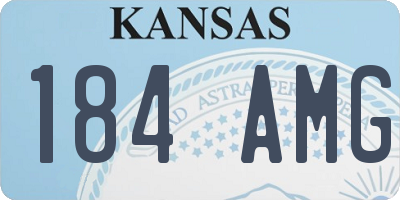 KS license plate 184AMG
