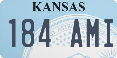 KS license plate 184AMI