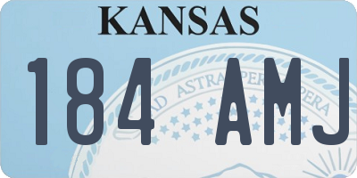 KS license plate 184AMJ