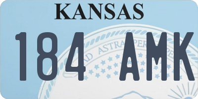 KS license plate 184AMK