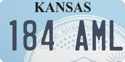 KS license plate 184AML