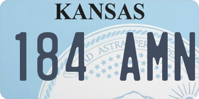 KS license plate 184AMN