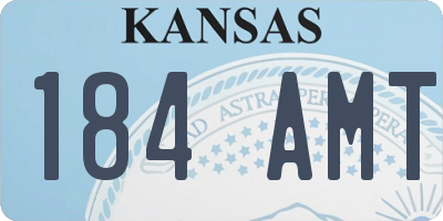 KS license plate 184AMT