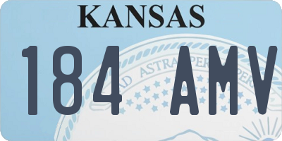 KS license plate 184AMV