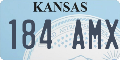 KS license plate 184AMX