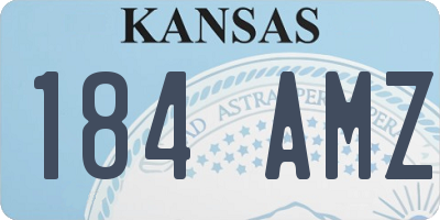 KS license plate 184AMZ