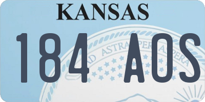 KS license plate 184AOS