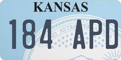 KS license plate 184APD