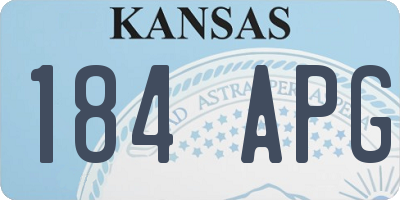 KS license plate 184APG