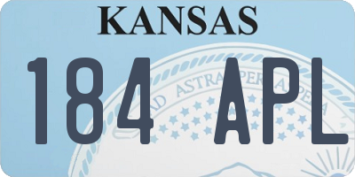 KS license plate 184APL
