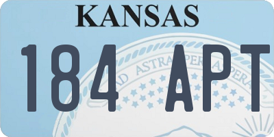 KS license plate 184APT