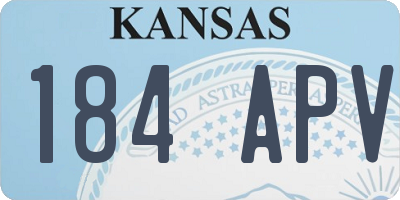 KS license plate 184APV