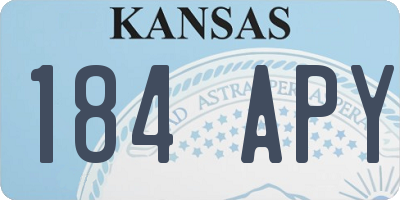 KS license plate 184APY