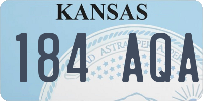 KS license plate 184AQA