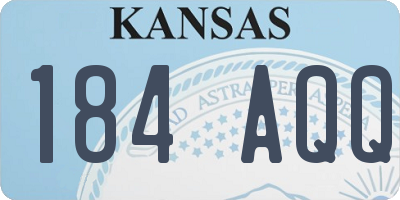 KS license plate 184AQQ