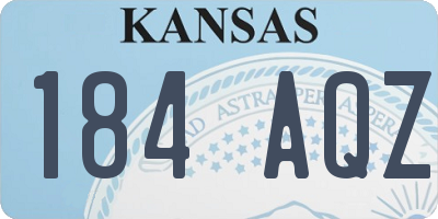 KS license plate 184AQZ