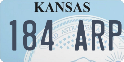KS license plate 184ARP