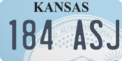 KS license plate 184ASJ