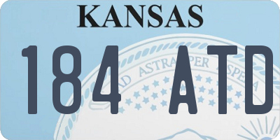 KS license plate 184ATD