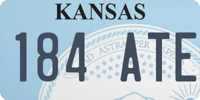 KS license plate 184ATE