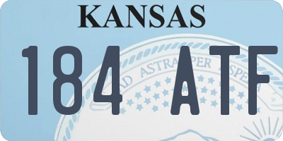 KS license plate 184ATF
