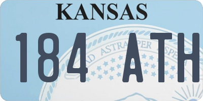 KS license plate 184ATH
