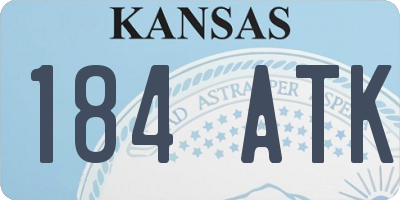 KS license plate 184ATK