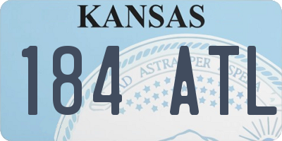 KS license plate 184ATL
