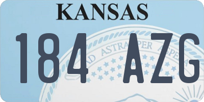 KS license plate 184AZG