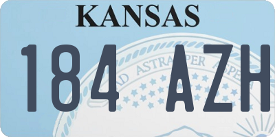 KS license plate 184AZH